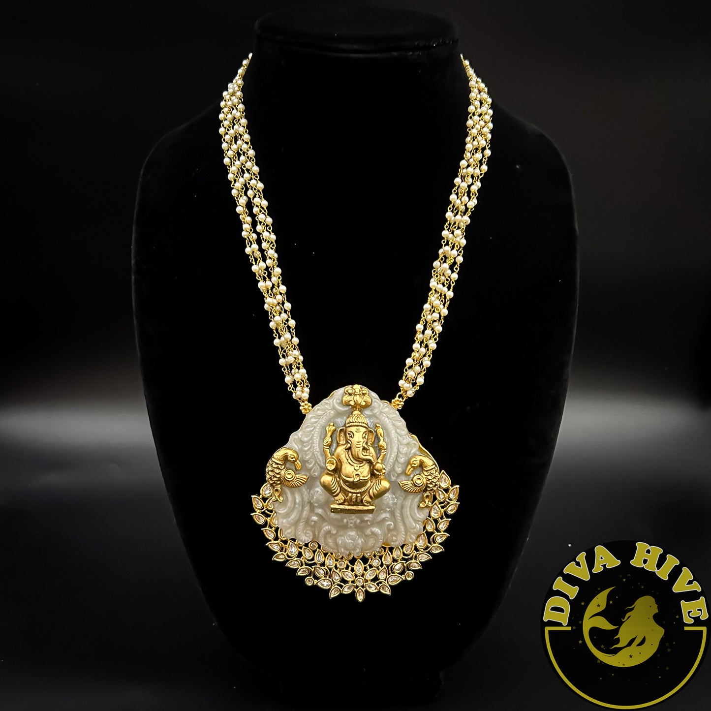 Handcrafted Figure Necklace - Necklace -Diva Exclusive, Kundan, Necklace - Divahive