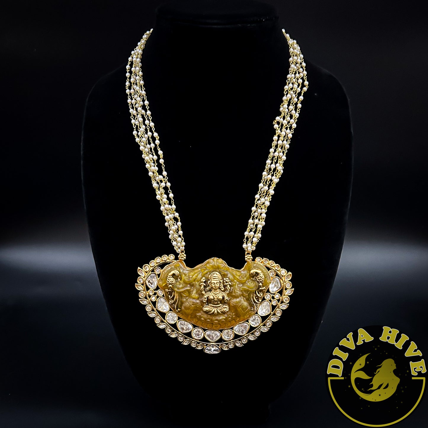 Handcrafted Figure Necklace - Necklace -Diva Exclusive, Kundan, Necklace - Divahive