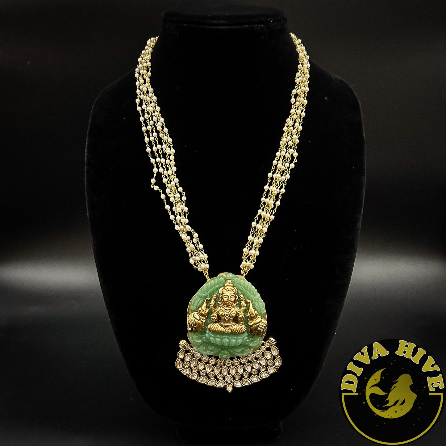 Handcrafted Figure Necklace - Necklace -Diva Exclusive, Kundan, Necklace - Divahive