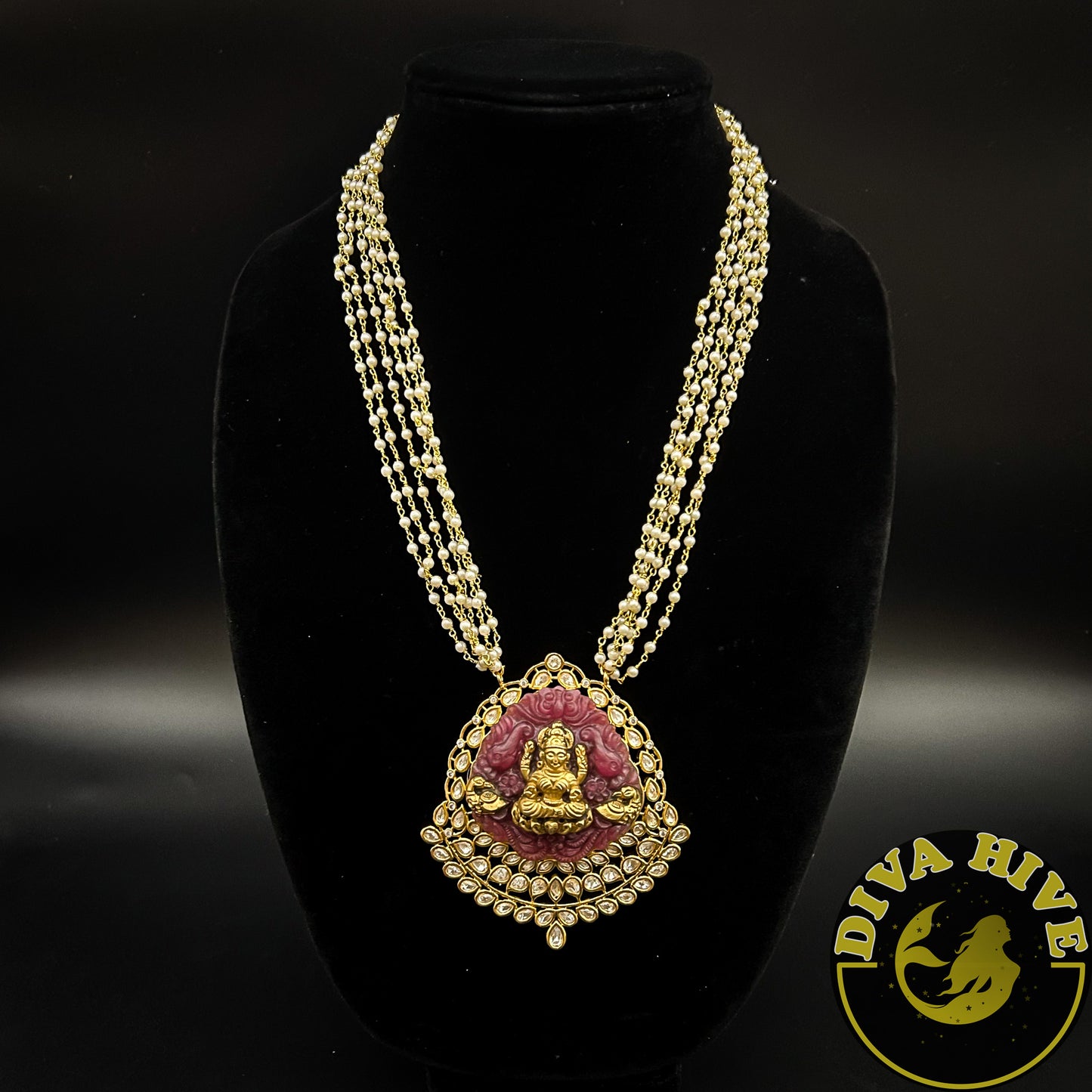 Handcrafted Figure Necklace - Necklace -Diva Exclusive, Kundan, Necklace - Divahive