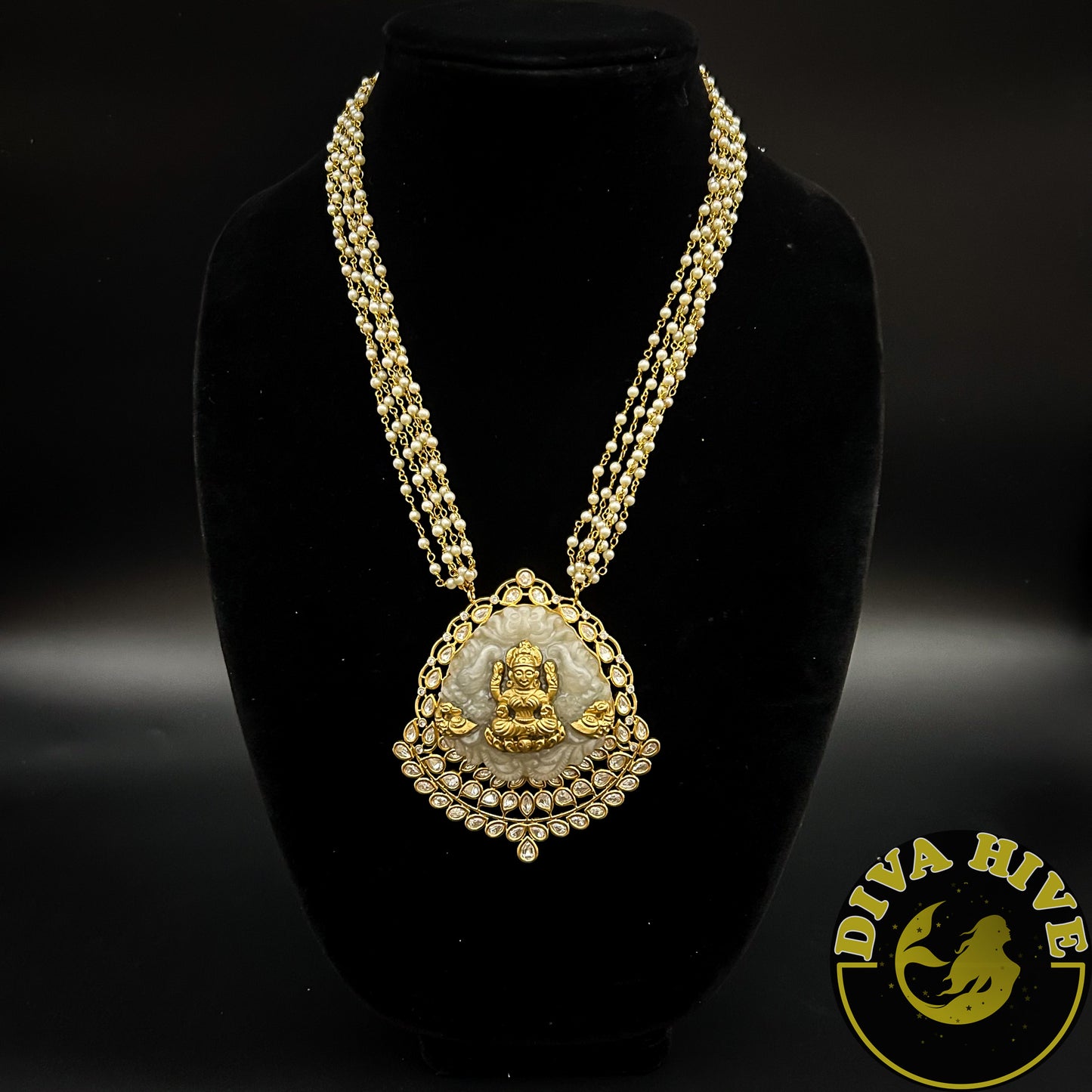 Handcrafted Figure Necklace - Necklace -Diva Exclusive, Kundan, Necklace - Divahive