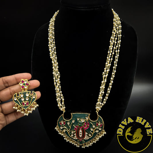 Talpe Handcrafted Necklace - Necklace -Diva Exclusive, Figure, Meenawork, Necklace, Talpe - Divahive