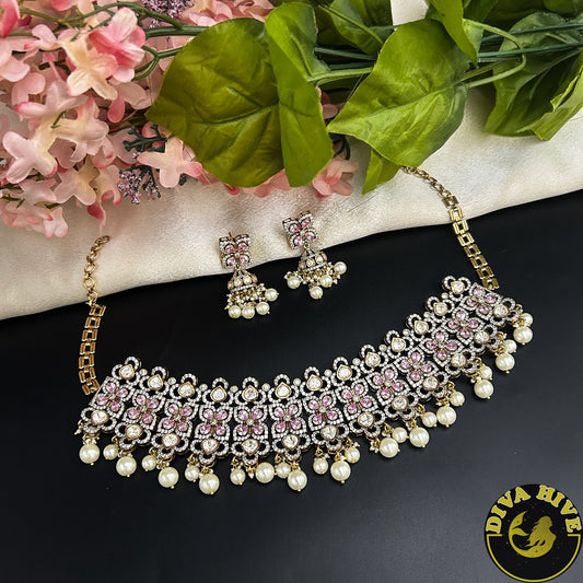 Dilruba Moissanite Choker Set