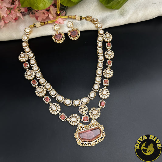Ruhani Two Layered Moissanite Doublet Necklace