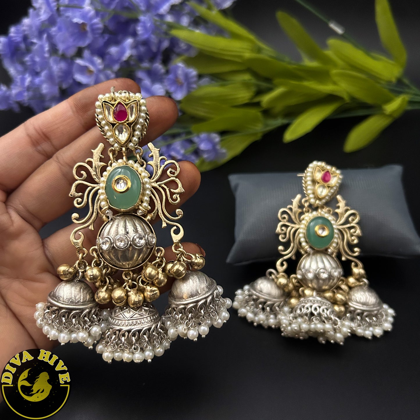 Zoha Earring - Earring -925Silver, Diva Exclusive, Earring, featured, Fusion, Silver - Divahive