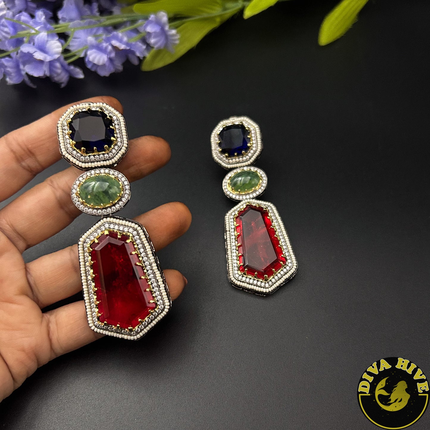 Adaa Doublet Earring | Sabyasachi Inspired Earring - Earring -Diva Exclusive, Doublet, Earring, featured - Divahive