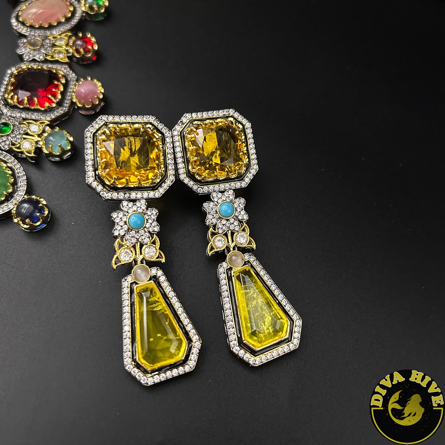 Mugdha Sabyasachi Inspired Necklace - Necklace -Diva Exclusive, Doublet, featured, moissanite, Necklace - Divahive