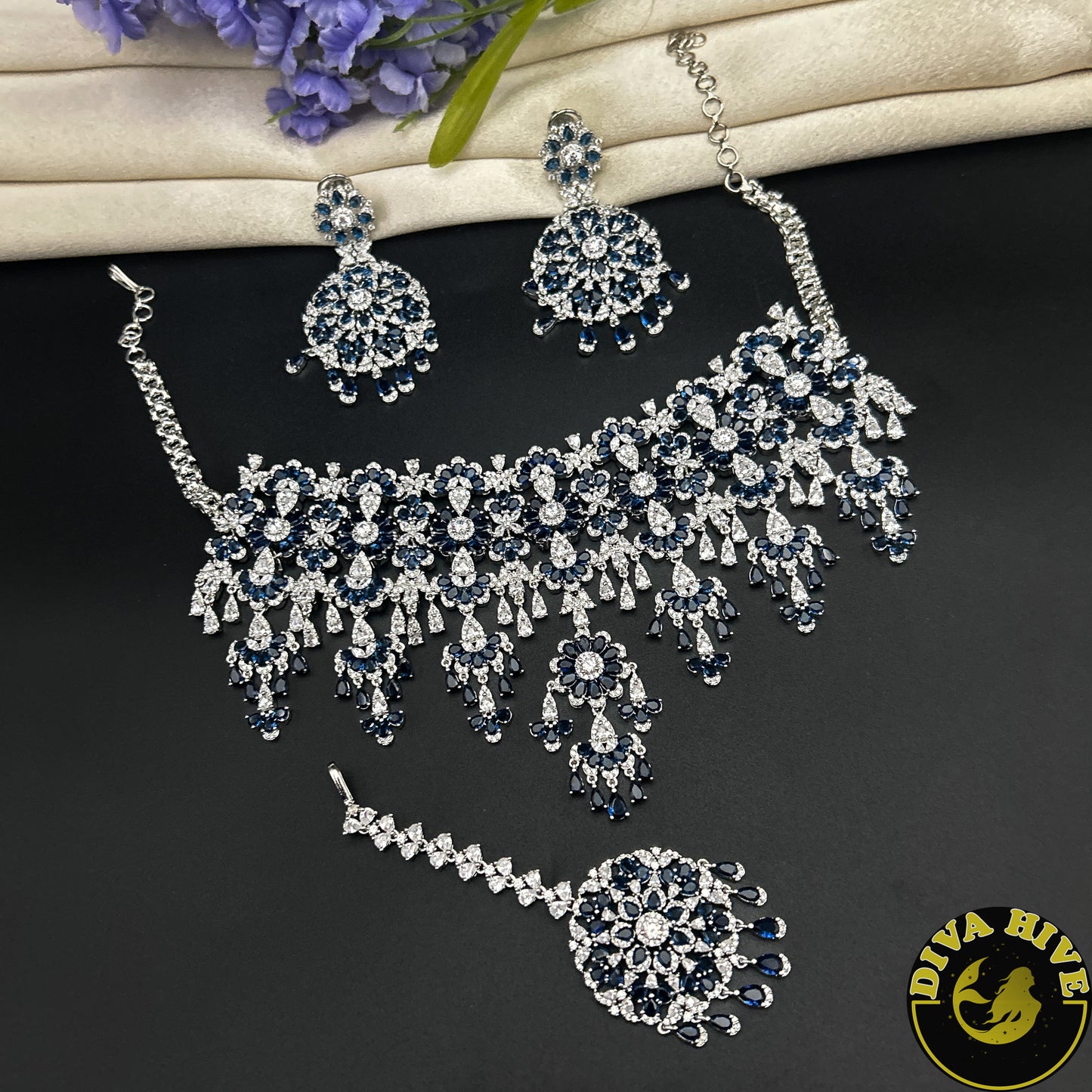 Pashmina AD/CZ Choker