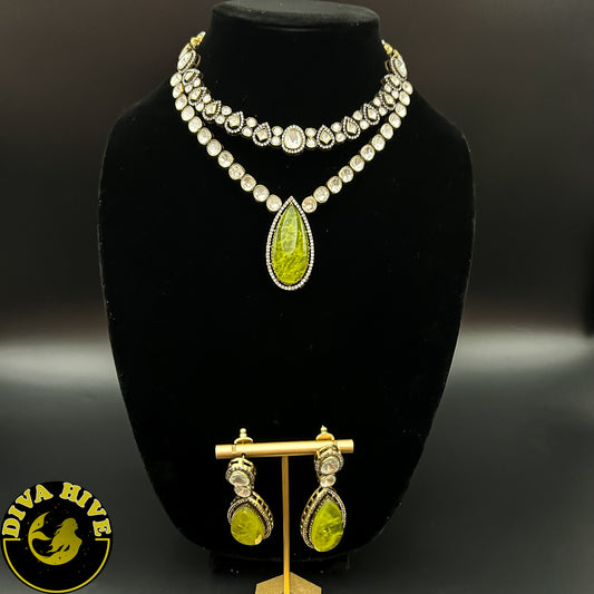 Two Layer Moissanite and Doublet Premium Necklace - Necklace -Diva Exclusive, Featured, moissanite, Necklace - Divahive