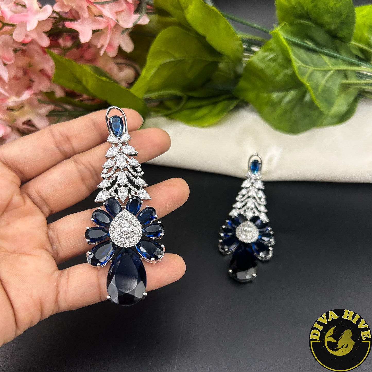 Pashmina AD/CZ Statement Earring