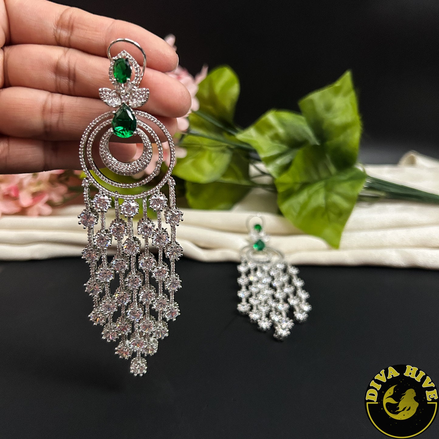 Ruhaani AD/CZ Statement Earring