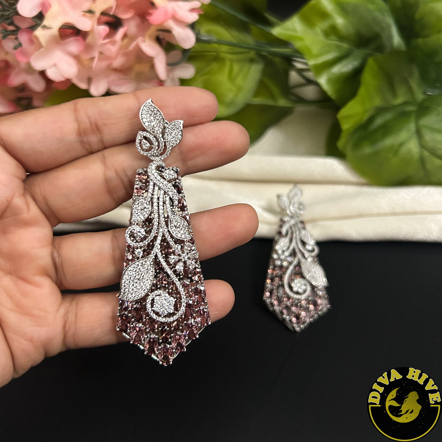 Qala AD/CZ Statement Earring