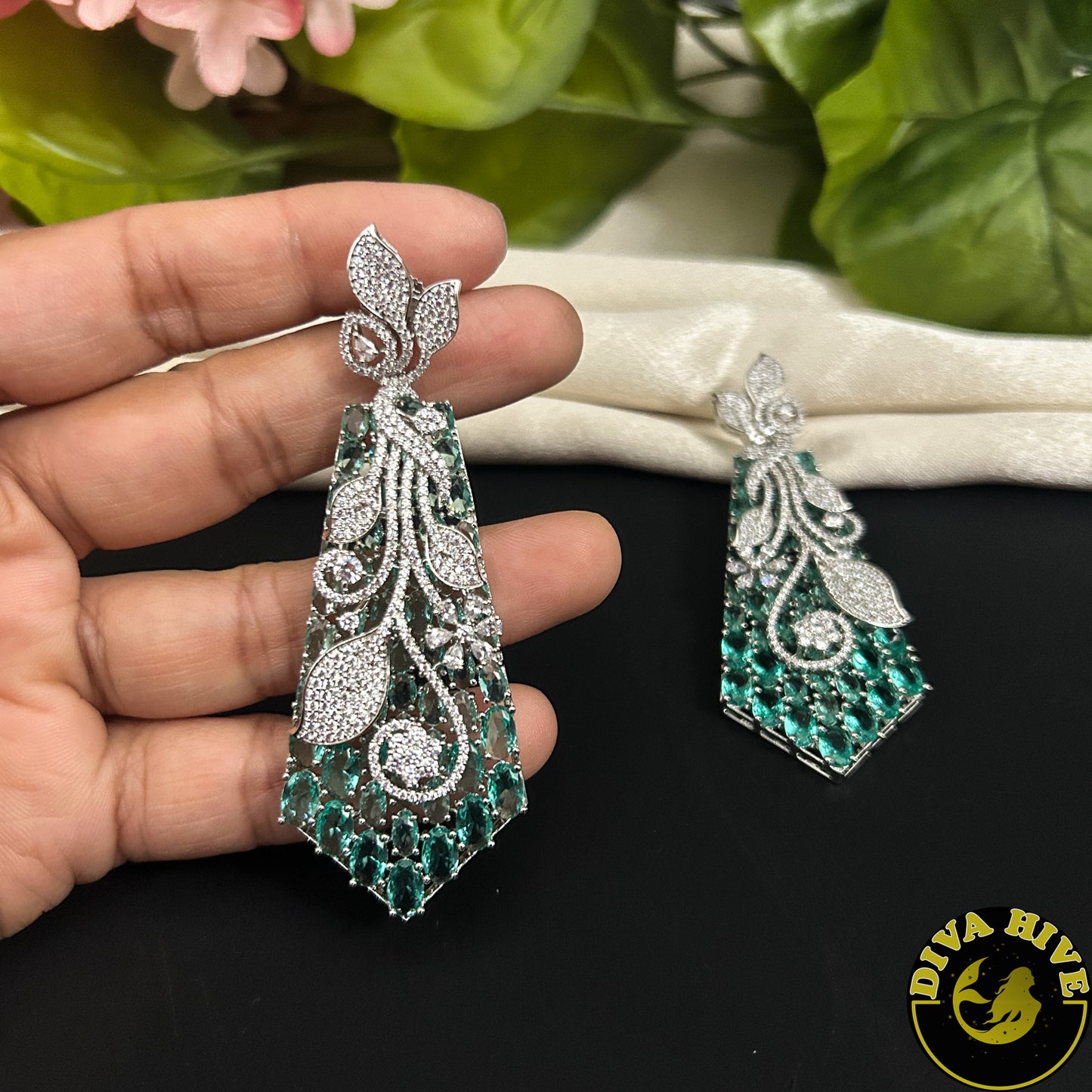 Qala AD/CZ Statement Earring