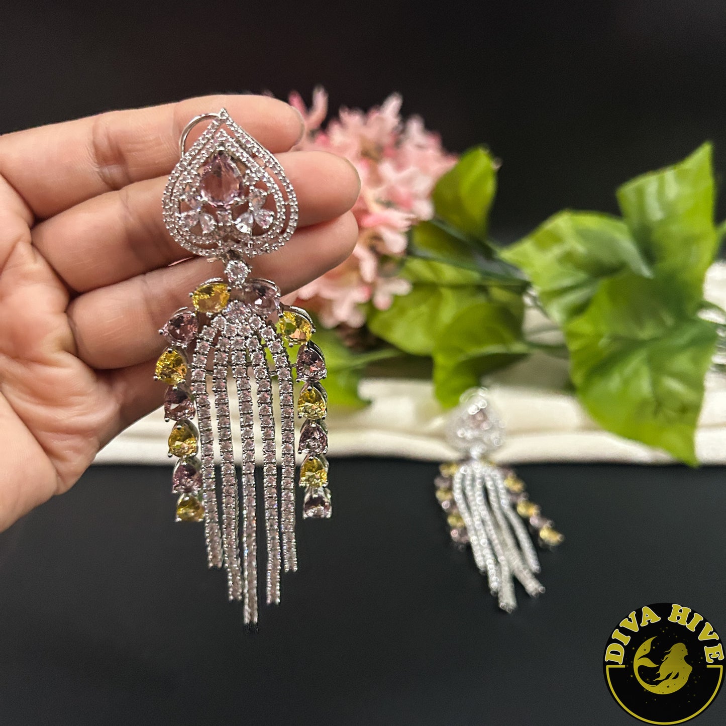 Mugdha AD/CZ Statement Earring