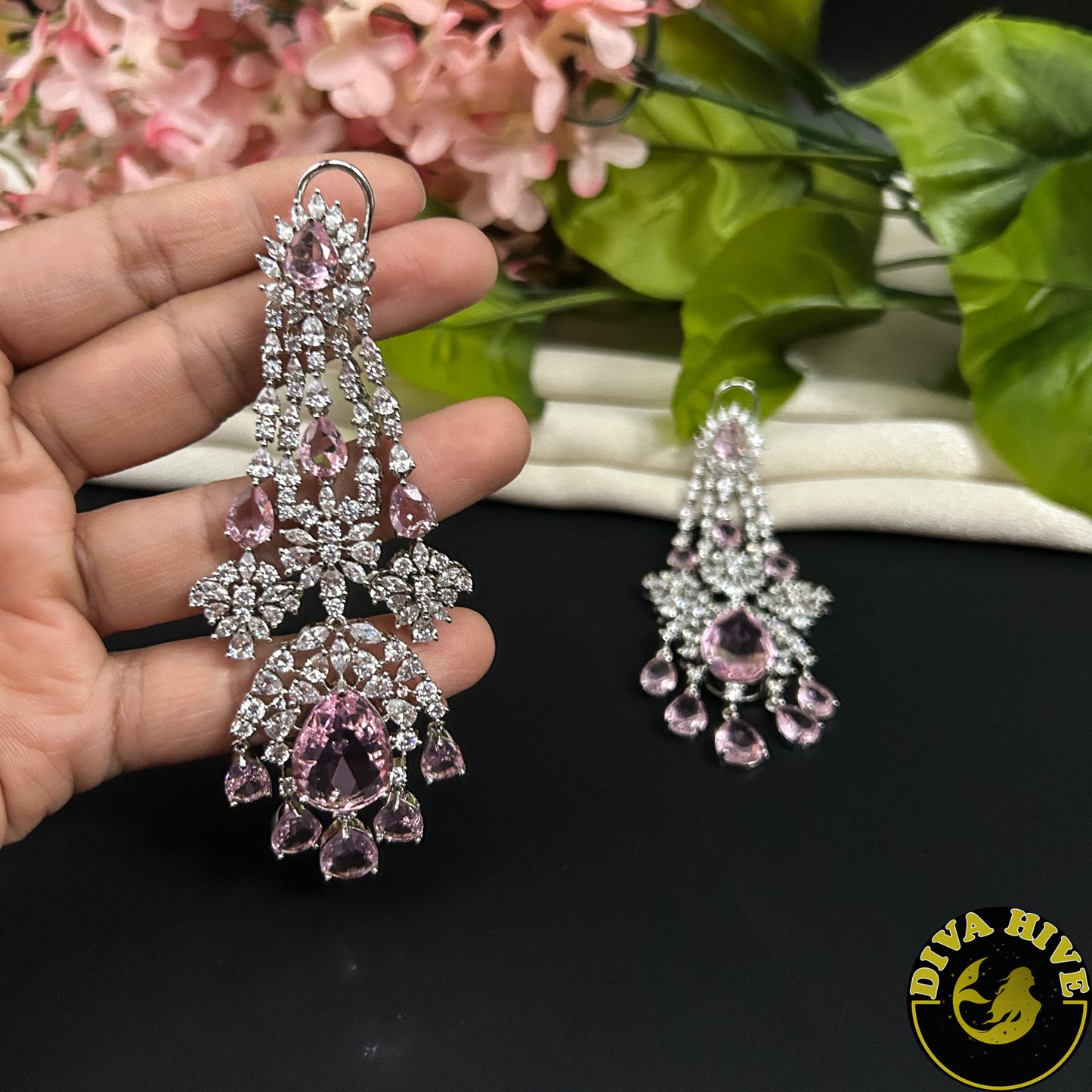Pashmina AD/CZ Statement Earring