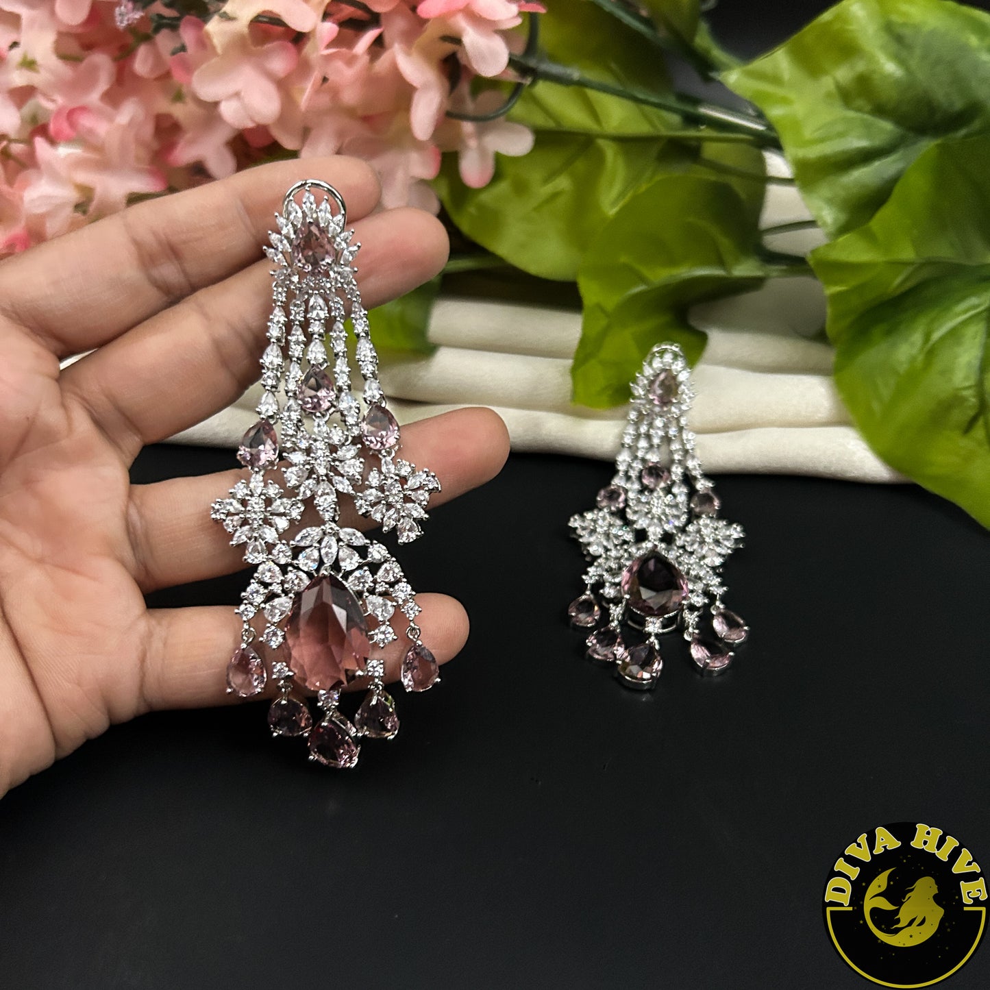 Pashmina AD/CZ Statement Earring