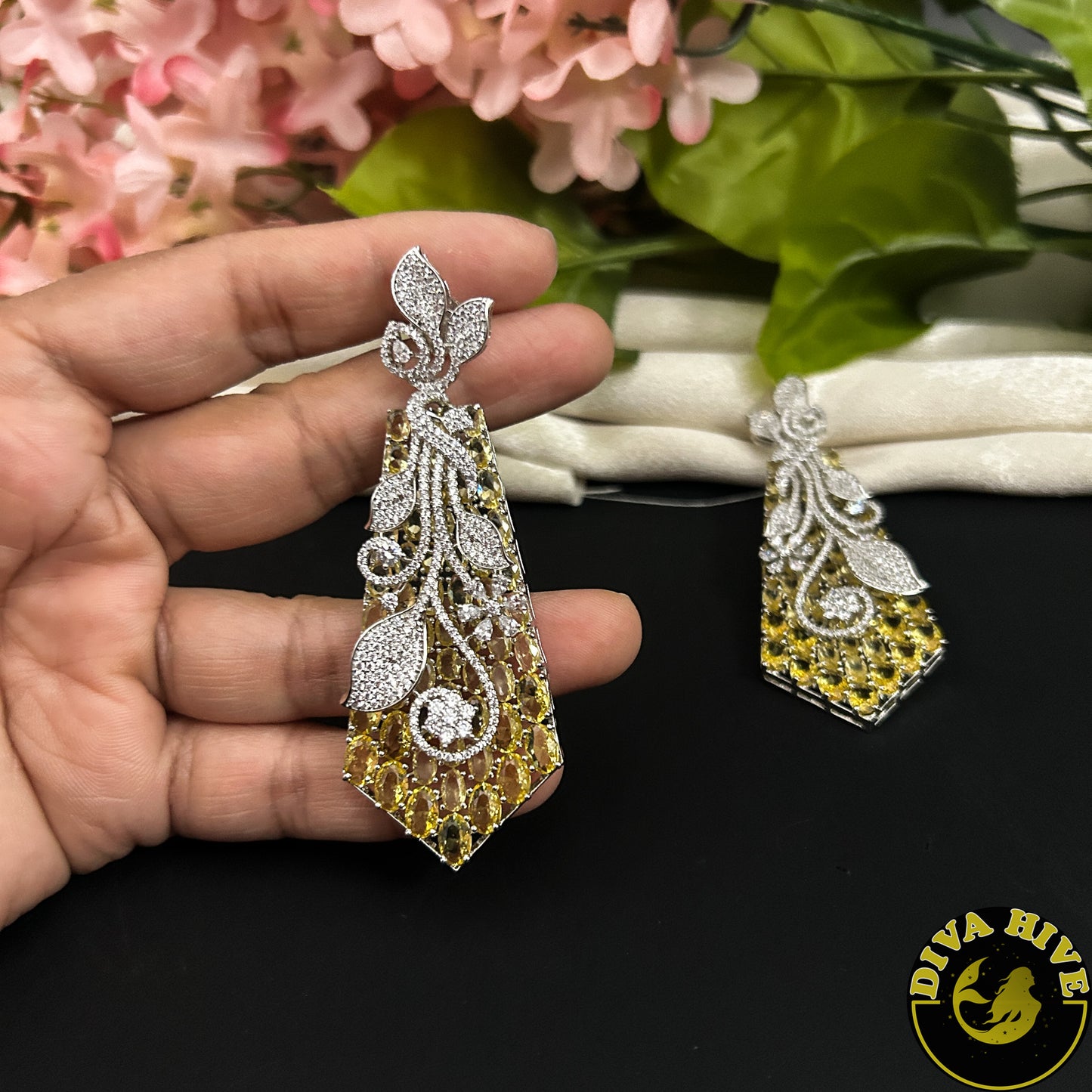 Qala AD/CZ Statement Earring