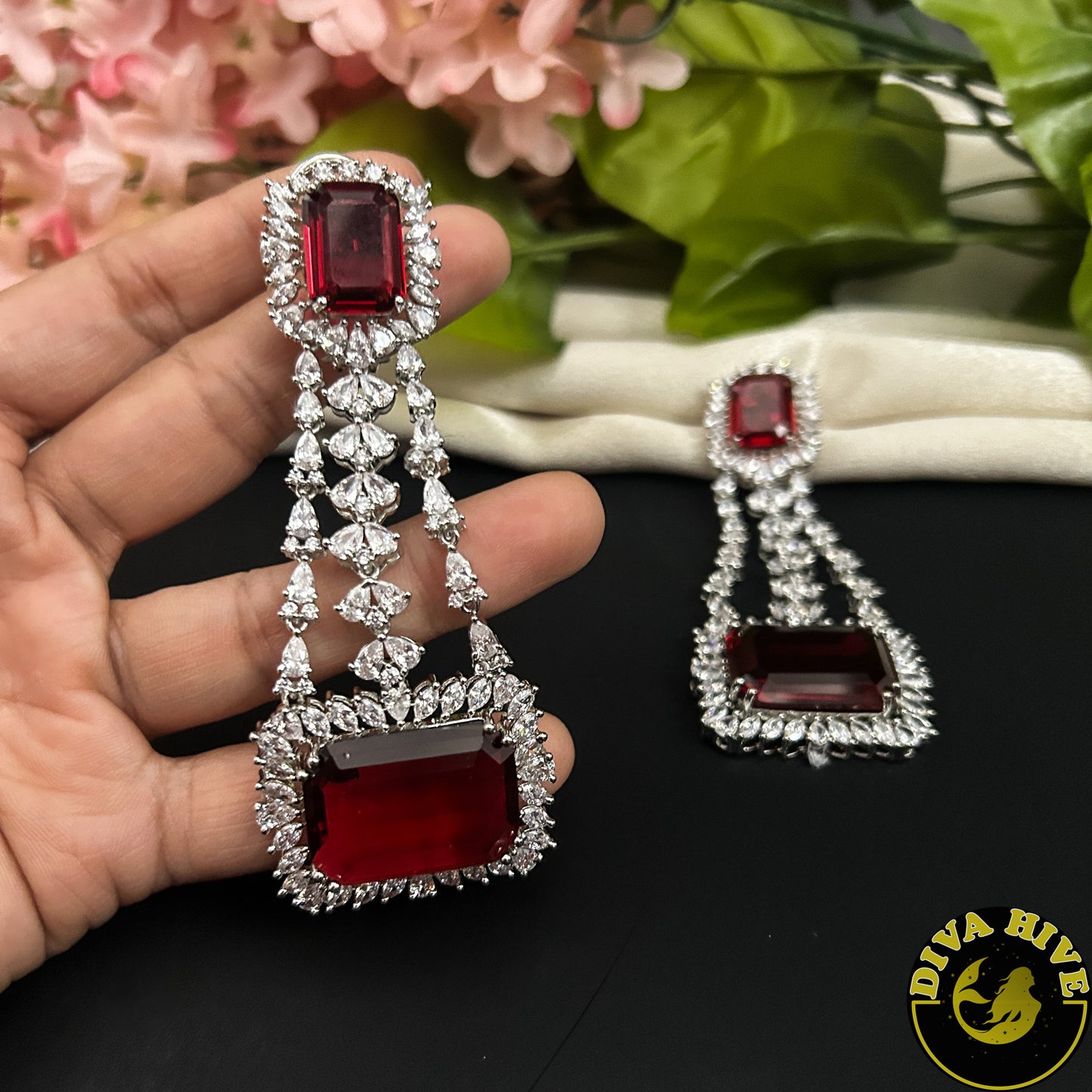 Sneh AD/CZ Statement Earring