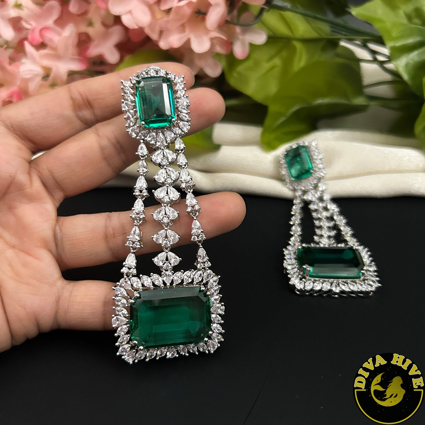 Sneh AD/CZ Statement Earring