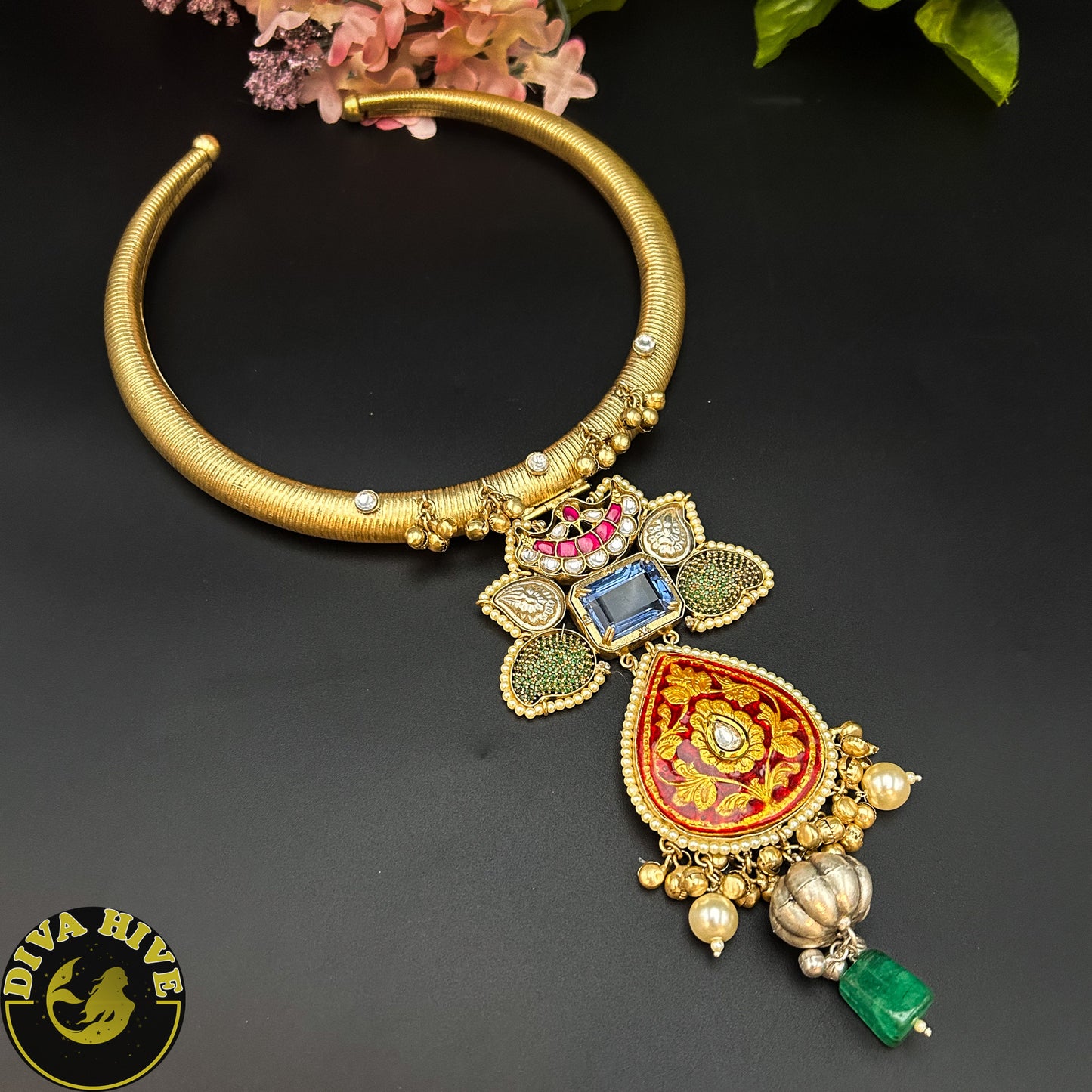 Aarzoo Tribal Hasli - Necklace -925Silver, Diva Exclusive, Hasuli, Necklace, Silver - Divahive