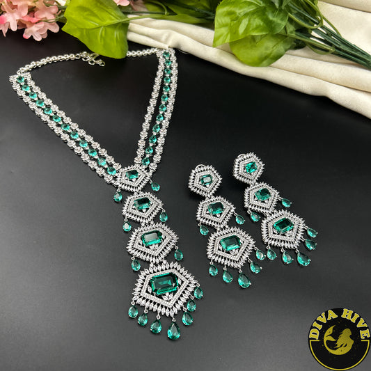 Anaira AD/CZ Long Necklace Set