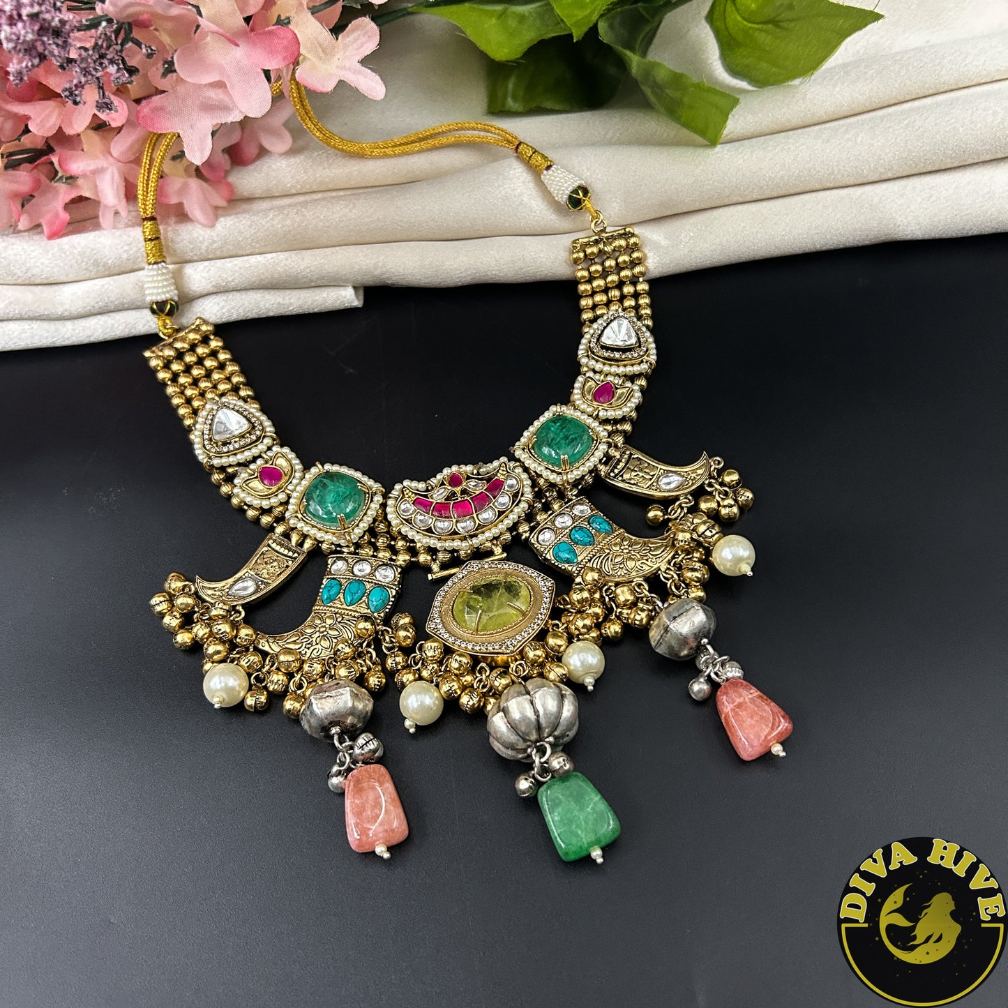 Nyra Silver Fusion Necklace | Diva Exclusive Necklace | 92.5 Silver jewellery
