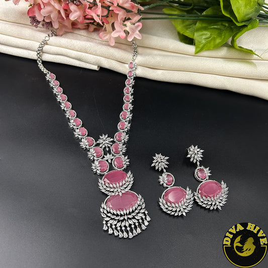 Sneh AD/CZ Long Necklace Set