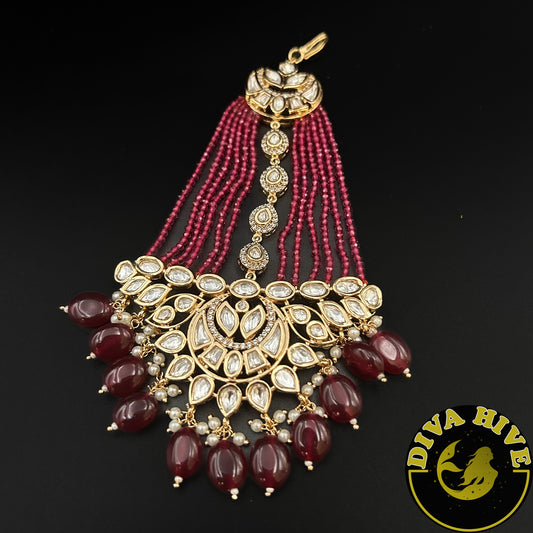 Pashmina Pasha - Maangtikka -Accessories, Diva Exclusive, featured, Maangtika, moissanite, Pasha - Divahive