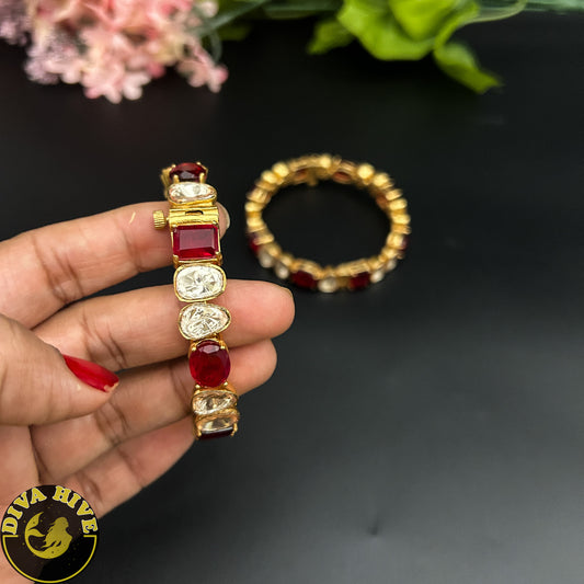 Adaa Moissanite Doublet Bangle - Bangle -Bangle, Bracelet, Diva Exclusive, featured, moissanite - Divahive