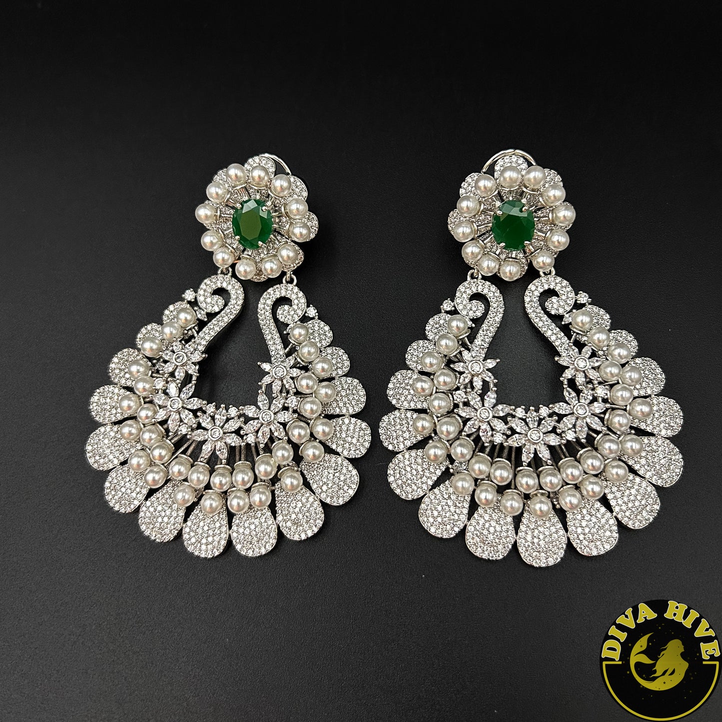 Aarzoo AD/CZ Earring - -Earring, Kundan - Divahive
