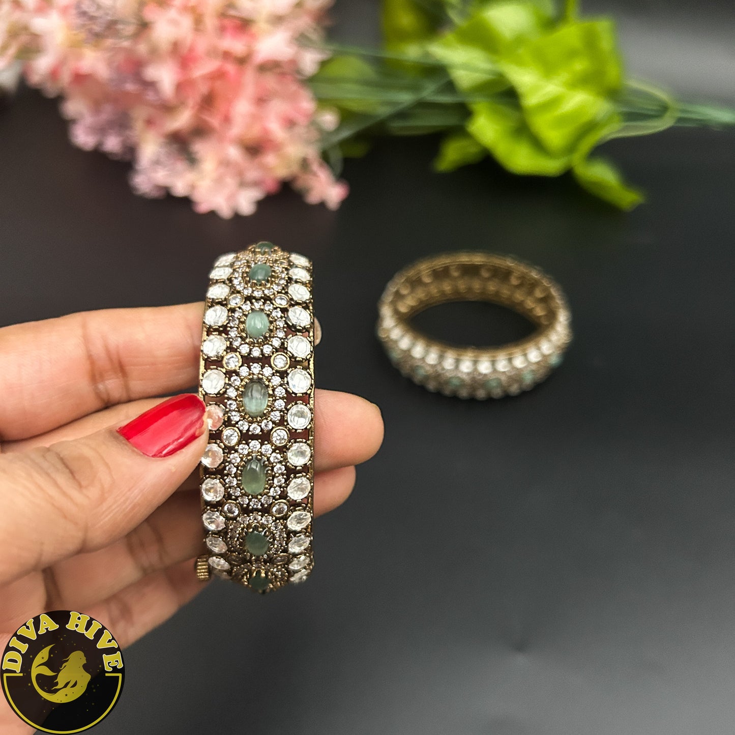 Vaanya Moissanite Bangle - Bangle -Bangle, Bracelet, Diva Exclusive, featured, moissanite - Divahive