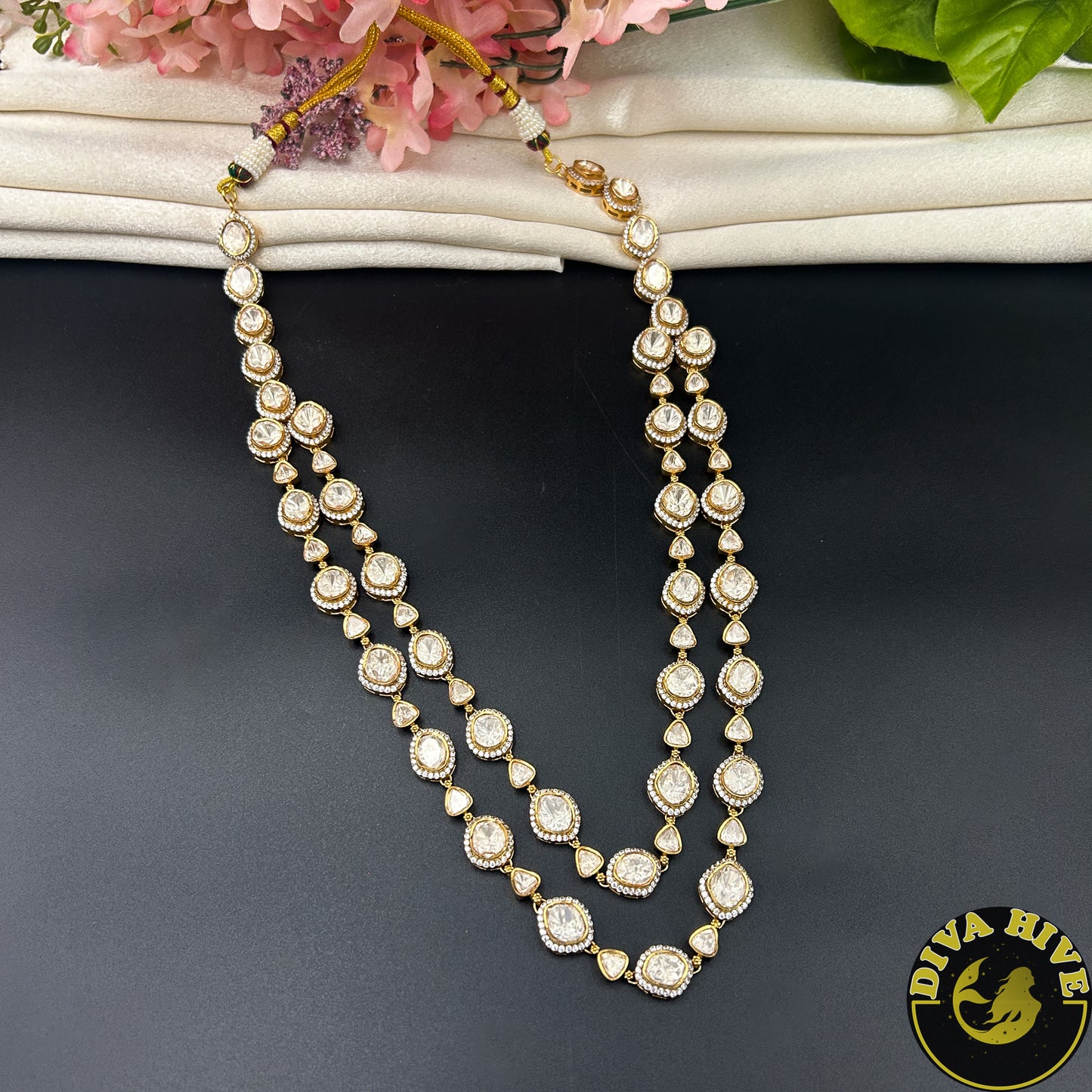 Suhani Moissanite Two Layered Necklace Set