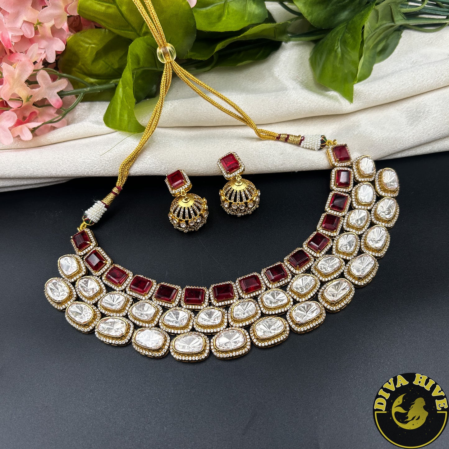 Pashmina Moissanite Doublet Necklace