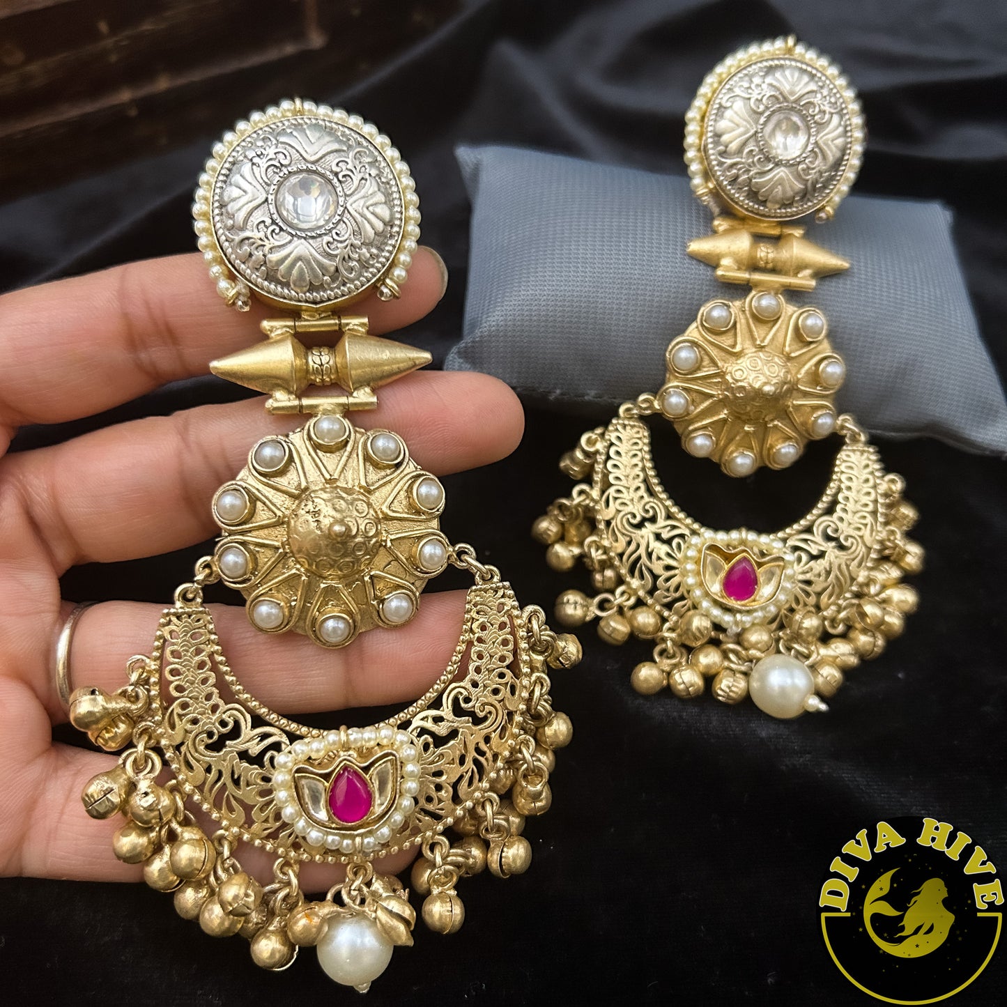 Manku Statement Earring - Earring -925Silver, Diva Exclusive, Earring, Fusion, Silver - Divahive