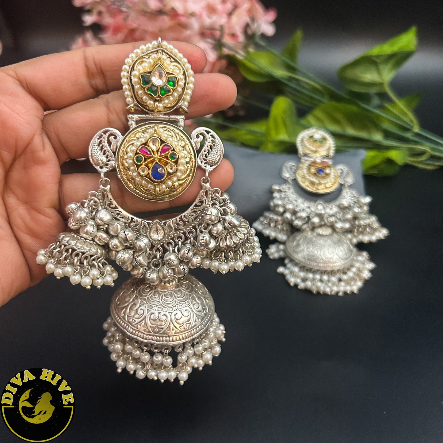Dera Fusion Earring - Earring -925Silver, Diva Exclusive, Earring, Fusion, Silver - Divahive