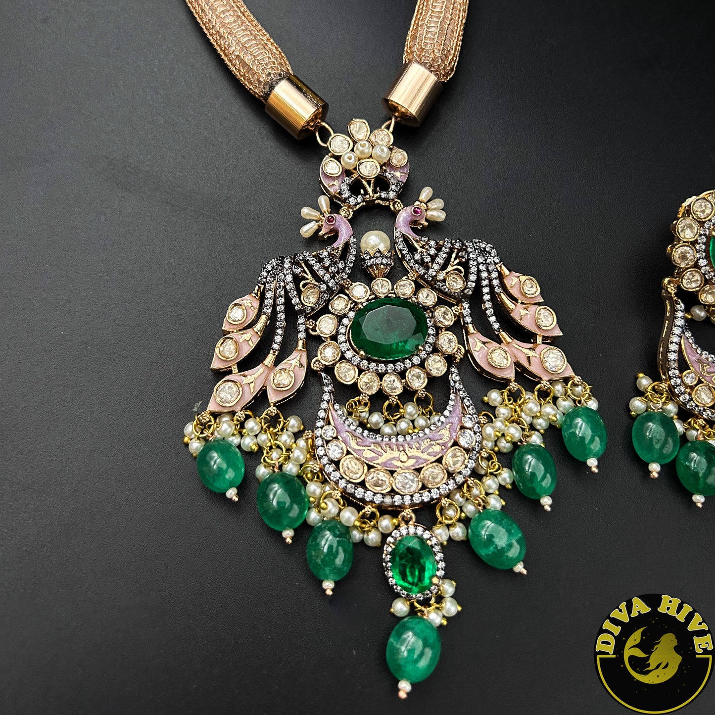 Tamanna Hasli Style Necklace - Necklace -Diva Exclusive, featured, moissanite, Necklace - Divahive