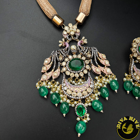 Tamanna Hasli Style Necklace - Necklace -Diva Exclusive, featured, moissanite, Necklace - Divahive