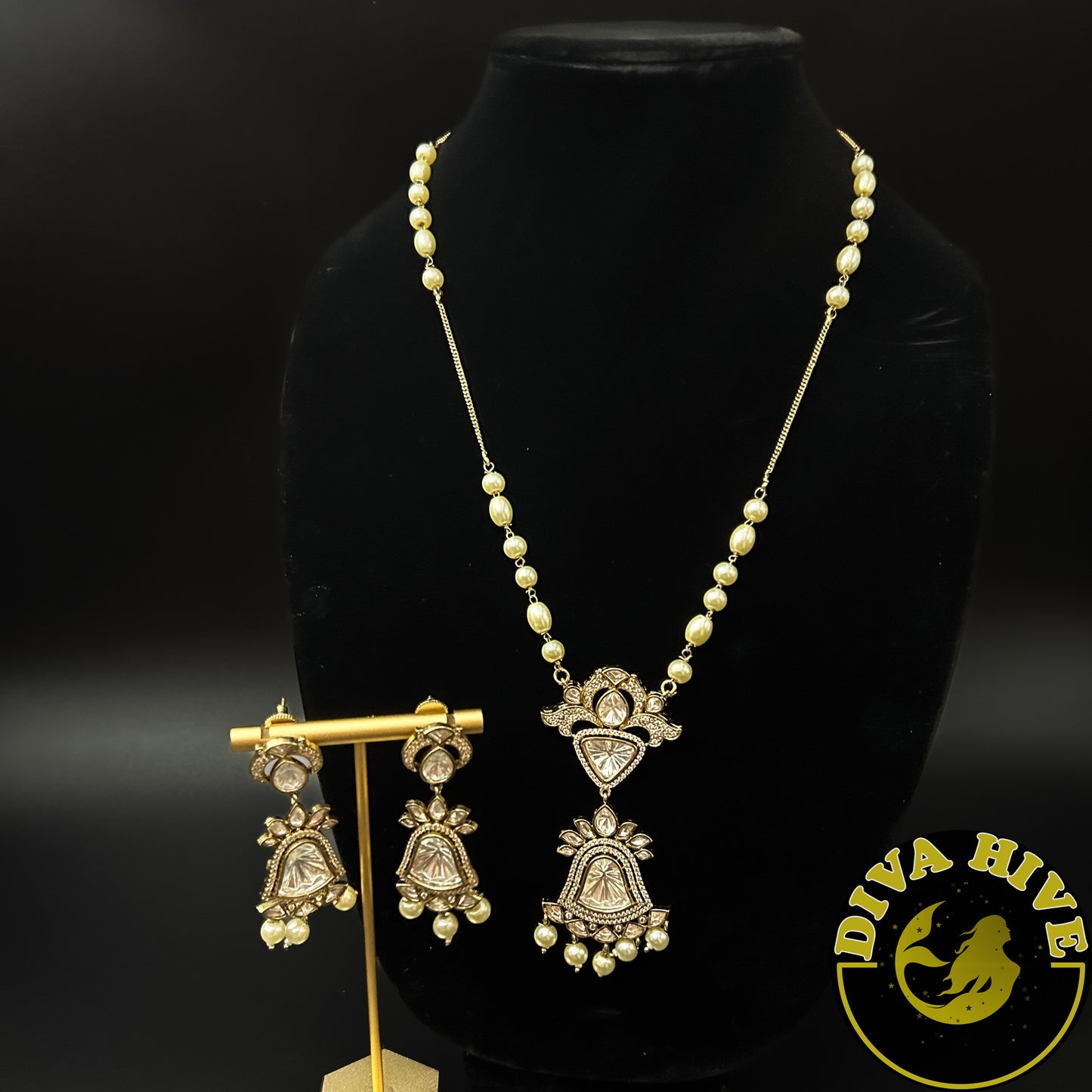 Zeba Necklace - Necklace -Bridal, Diva Exclusive, featured, moissanite, Necklace - Divahive