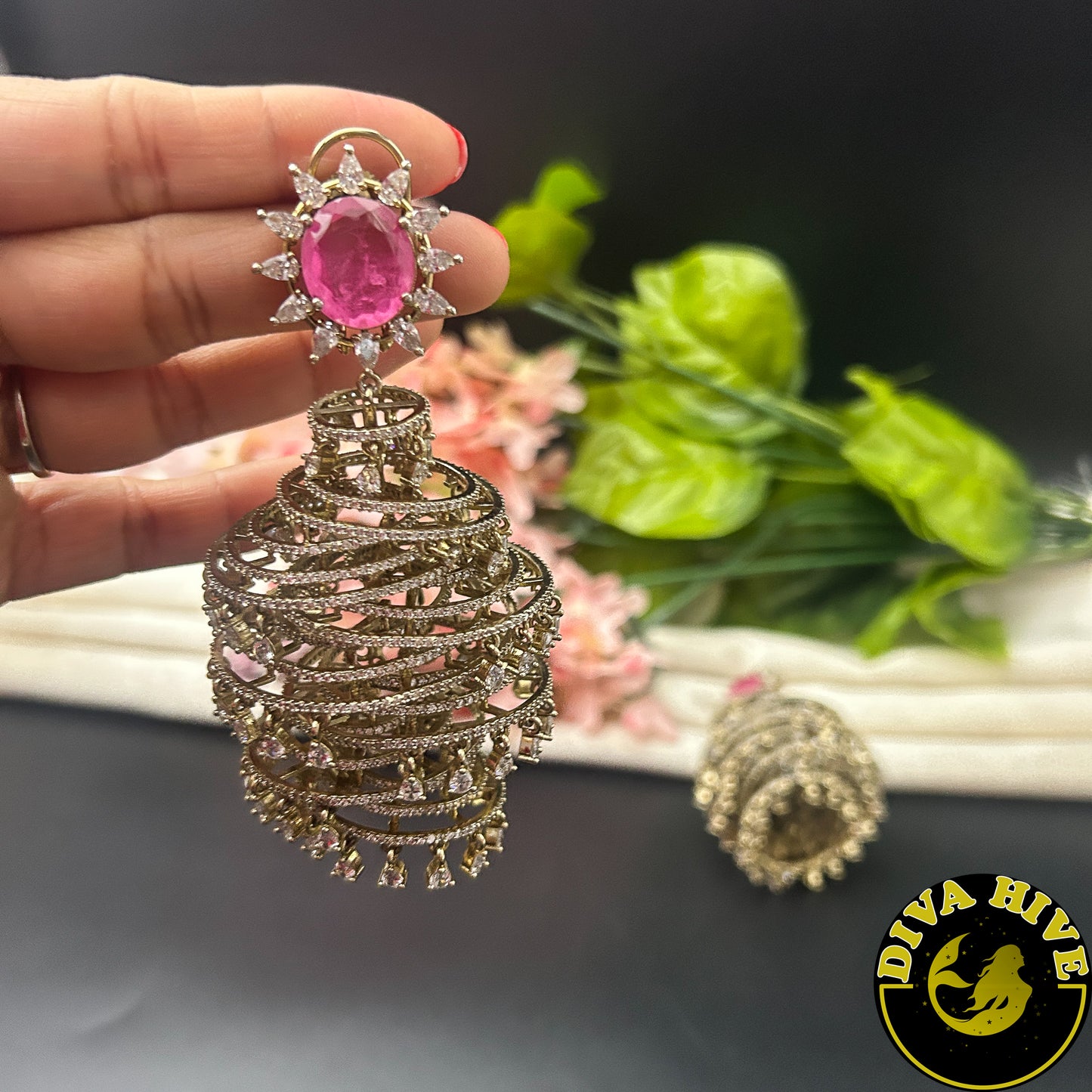 Chaahat AD/CZ Jhumka