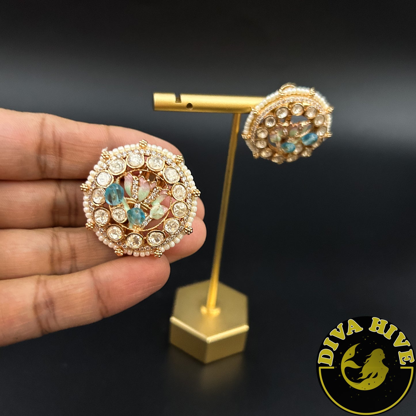 Qala Moissanite Stud - -Diva Exclusive, Earring, featured, moissanite, Studs - Divahive