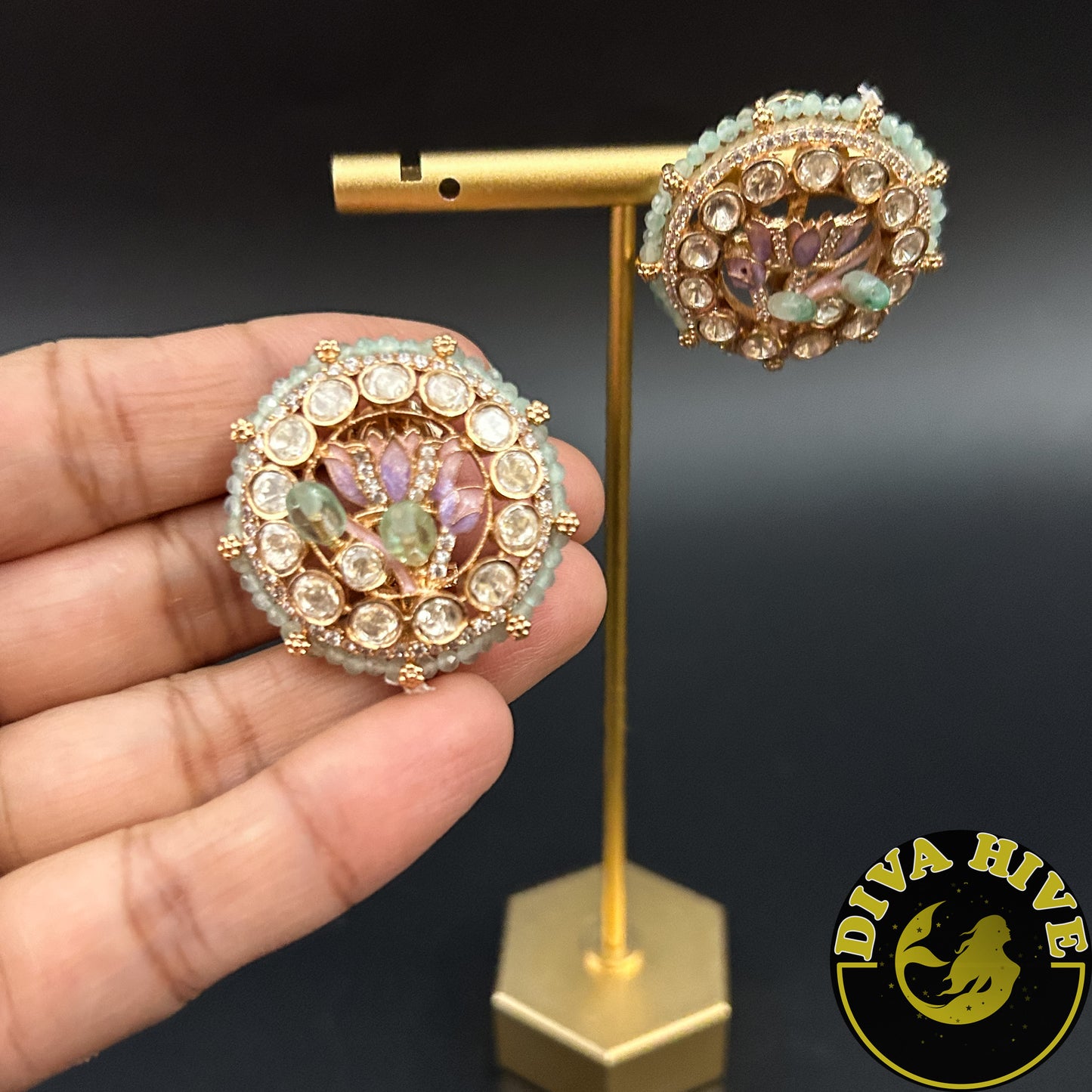 Qala Moissanite Stud - -Diva Exclusive, Earring, featured, moissanite, Studs - Divahive