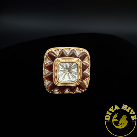 Kalakriti Ring - Finger Ring -Accessories, Diva Exclusive, Finger Ring, moissanite - Divahive