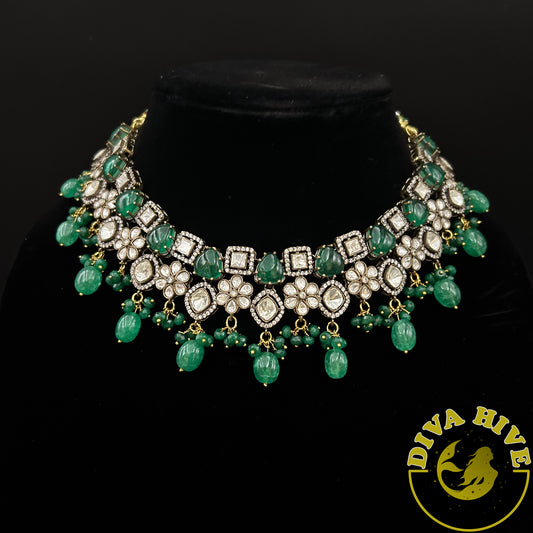 Nysaa Moissanite Necklace - Necklace -Choker, Diva Exclusive, Doublet, featured, moissanite, Necklace - Divahive