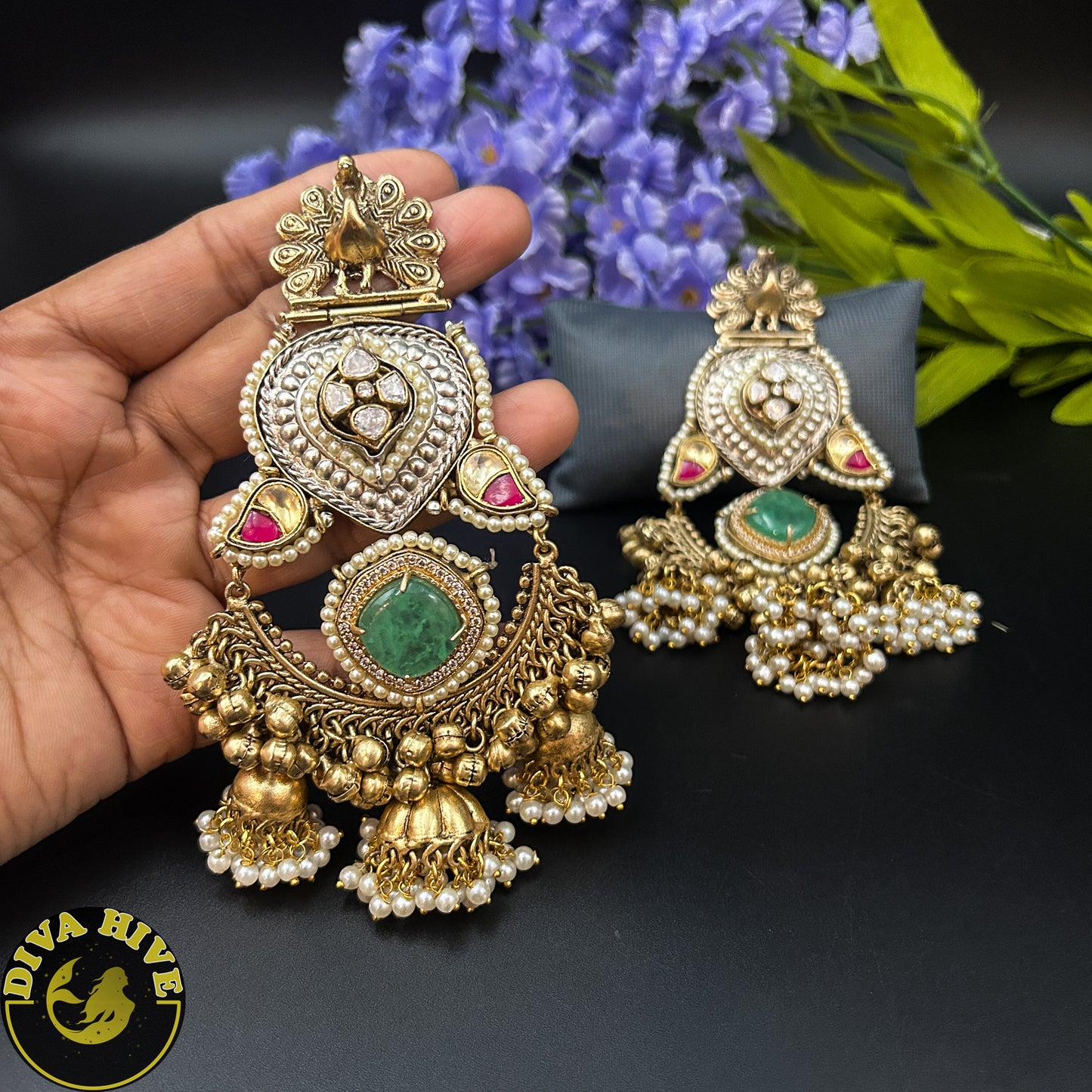 Ruhani Fusion Chaandbali - Earring -925Silver, Diva Exclusive, Earring, featured, Fusion, Silver - Divahive