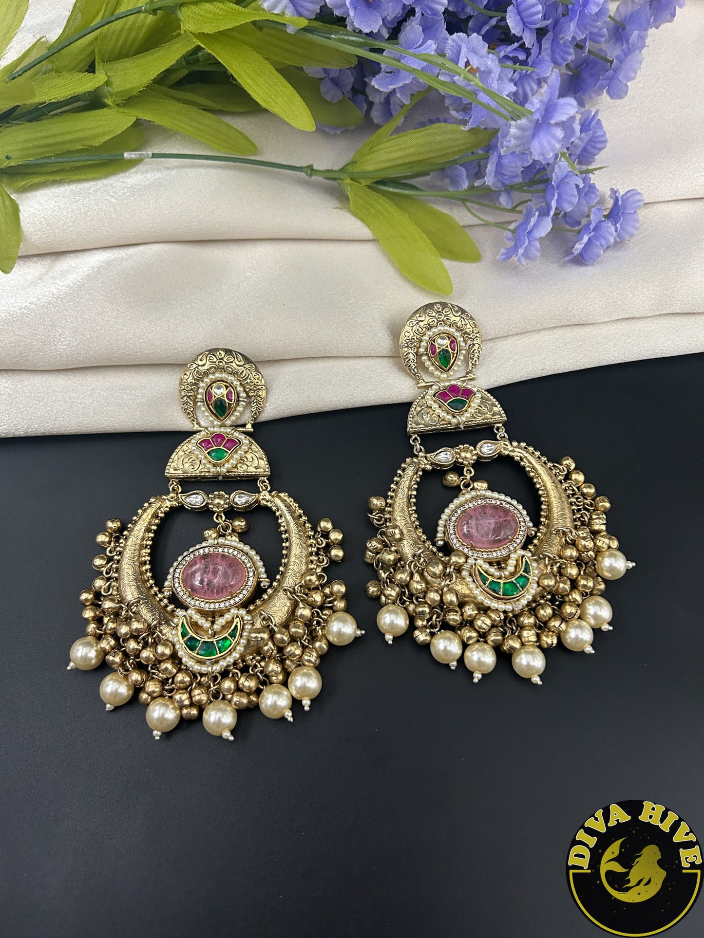 Adaa Fusion Chaandbali - Earring -925Silver, Diva Exclusive, Earring, featured, Fusion, Silver - Divahive