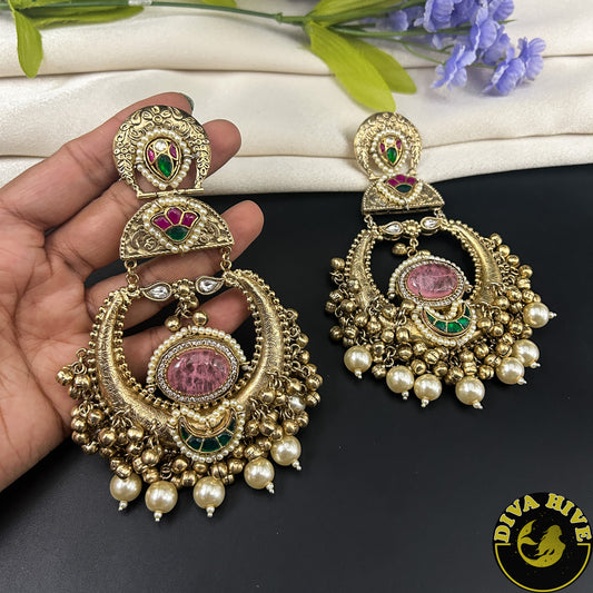 Adaa Fusion Chaandbali - Earring -925Silver, Diva Exclusive, Earring, featured, Fusion, Silver - Divahive