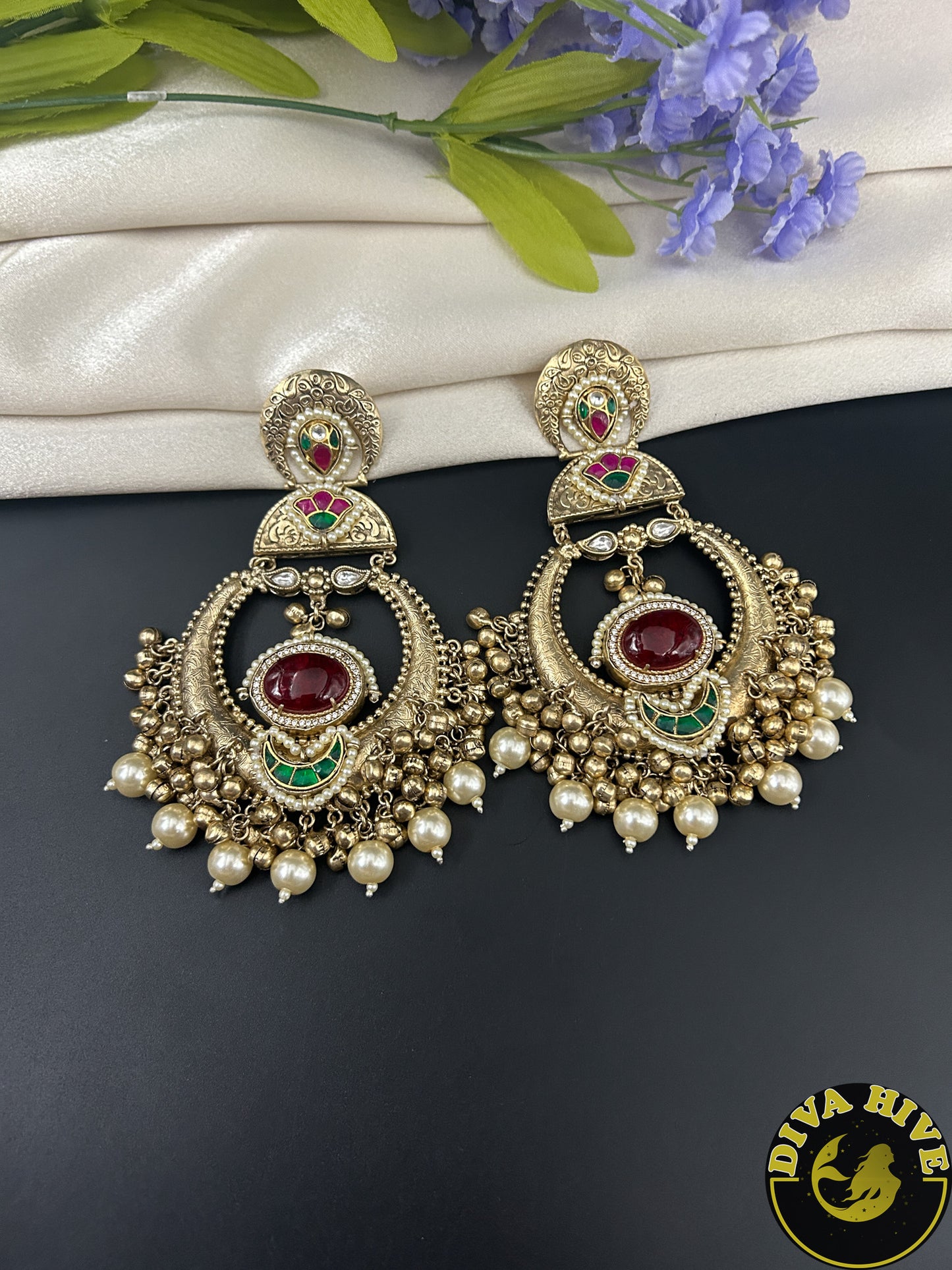 Adaa Fusion Chaandbali - Earring -925Silver, Diva Exclusive, Earring, featured, Fusion, Silver - Divahive