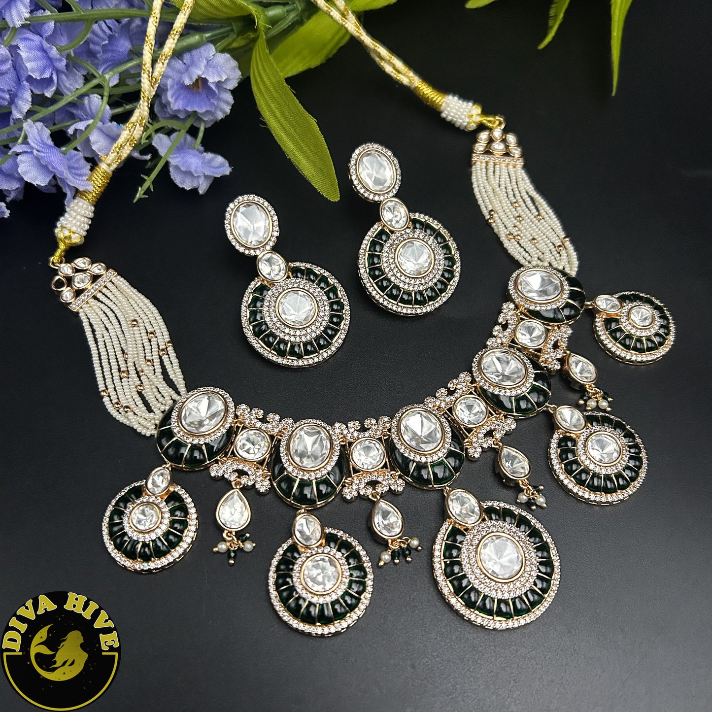 Padmini Kundan Necklace - Necklace -Diva Exclusive, Kundan, Necklace - Divahive