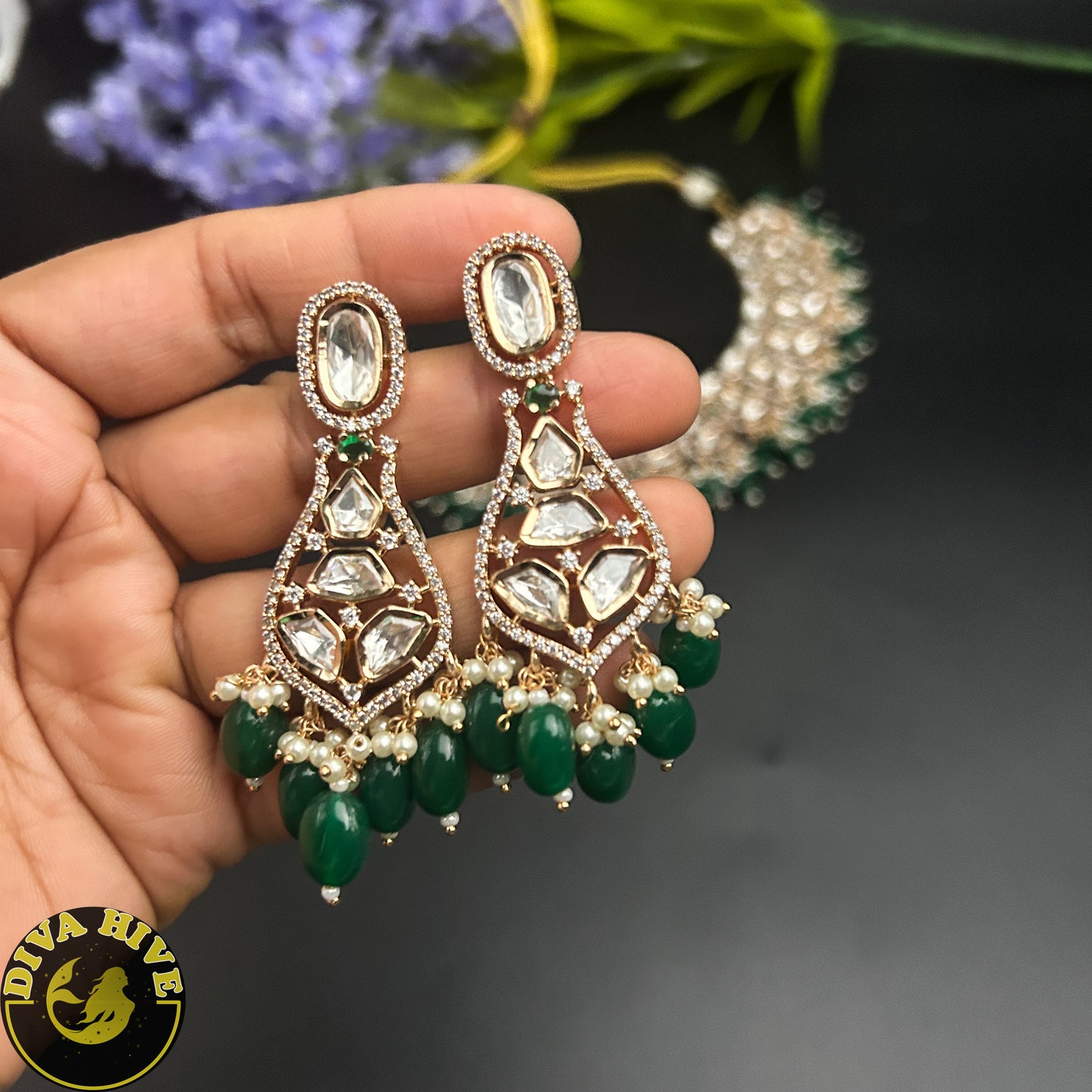 Aza Kundan Necklace - Necklace -Diva Exclusive, Kundan, Necklace - Divahive