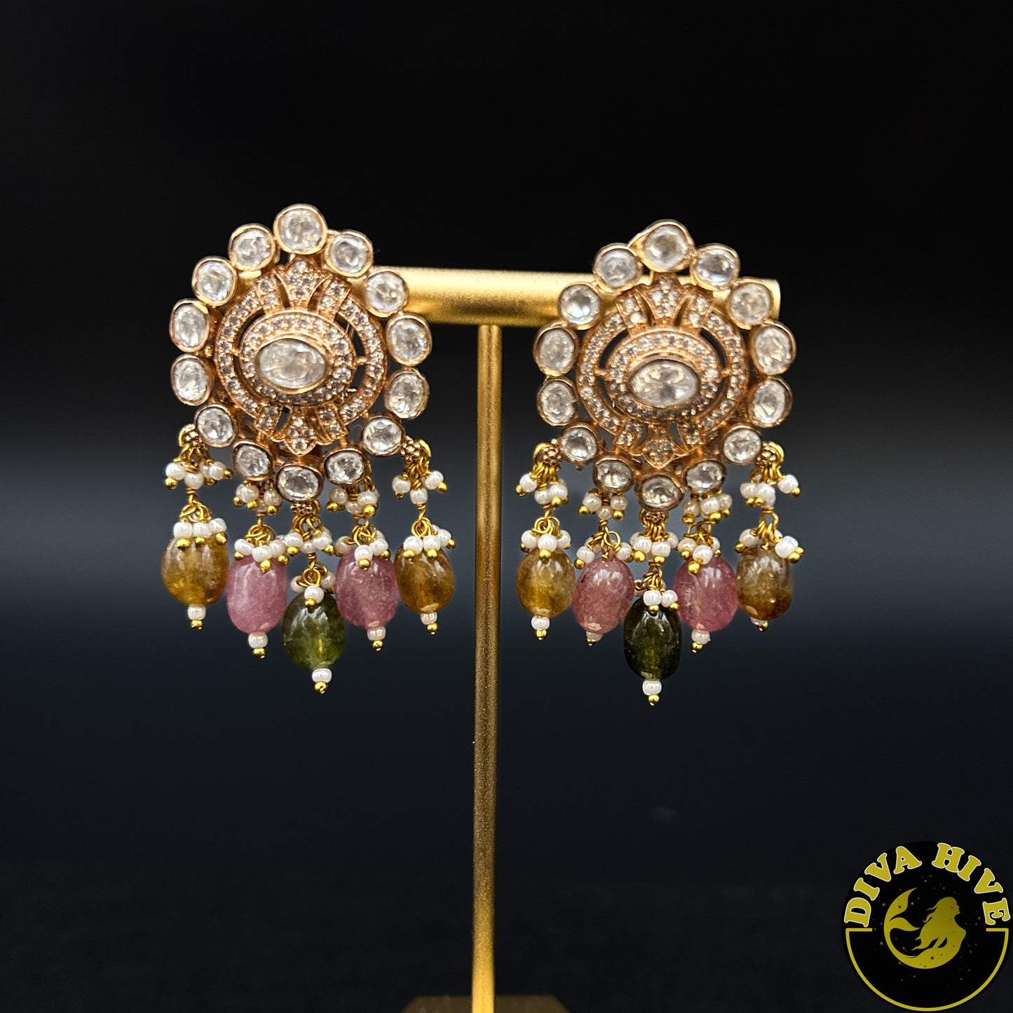 Dera Moissanite Stud - -Diva Exclusive, Earring, featured, moissanite, Studs - Divahive